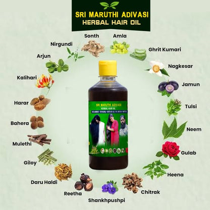 Shri Maruthi Hakki Pikki Hair Oil